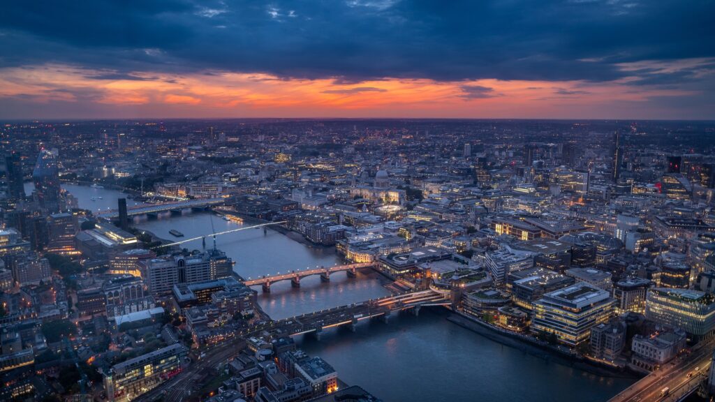 London from above.